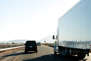 Big-rig on highway I-15 northbound 