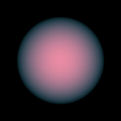 Pink sphere with soft edge and black background