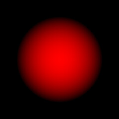  Red sphere with soft edge and black background