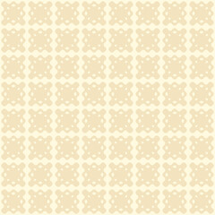 Vector seamless pattern, floral ornamental background, repeat geometric tiles, curved shapes. Subtle abstract ornament texture. Light yellow color. Repeat design for decor, fabric, cover, wallpaper