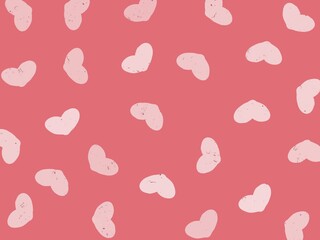 seamless background with hearts Illustration. Digital painting