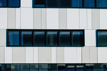 View of a modern building located in Reims, city of France