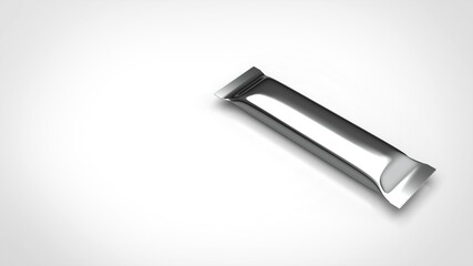 chocolate bar package white background one right angled 3D Render
