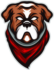 Mascot Head Vector Portrait of a Dog 