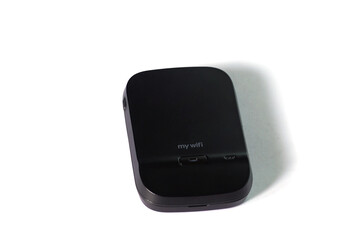 4g wifi hotspot device on a white background. It is a portable wifi hotspot