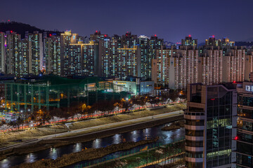 Obraz premium Gwangmyeong City Night Scenic Area, Gyeonggi-do Province, South Korea