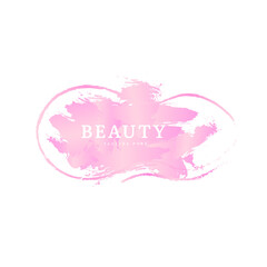 Beauty badge, fashion logo background template. An elegant logo for beauty, fashion and hairstyle related business