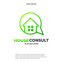 House Consult logo designs concept vector, Nature Home logo symbol, Home logo icon