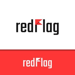 Flag letter typography logo company, logo vector template design with two preview. Ready to use, easy for edit.