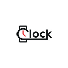 Clock shaped letter C, business logo design.