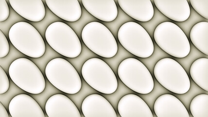 Eier, monochrome - 3d gerendert Illustration