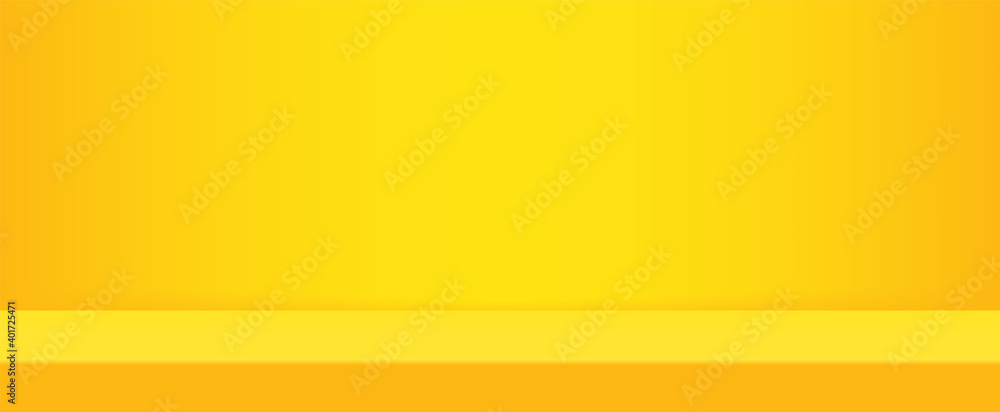 Aufkleber empty modern vivid yellow studio background for copy space display product of present content advert