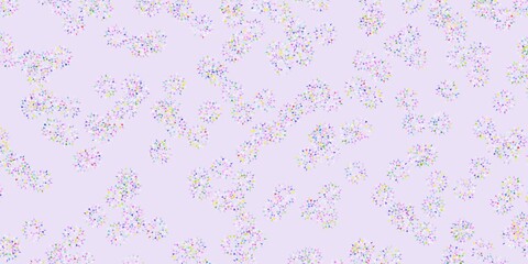 Light multicolor vector doodle pattern with flowers.