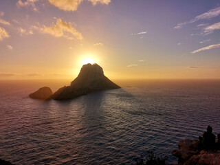 Fototapeta premium Beautiful sunset in Ibiza, Spain