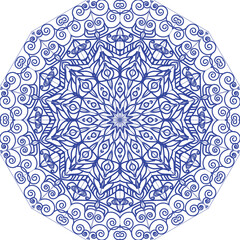 the ornamental round lace pattern
mandala