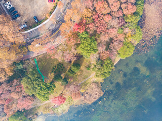 Hubei Wuhan East Lake Scenic Area Late Autumn Aerial Photography Scenery