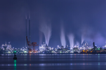 周南コンビナートの夜景