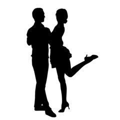 Silhouette Of A Dancing Couple
