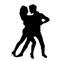 Silhouette Of A Dancing Couple