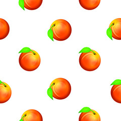 Seamless Pattern Abstract Elements Orange Apricot Food Vector Design Style Background Illustration