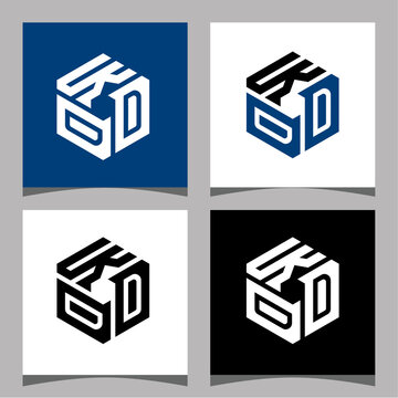 Creative initial letter KDD logo design concept