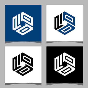 Creative initial letter LDD logo design concept