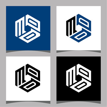 Creative initial letter MDD logo design concept