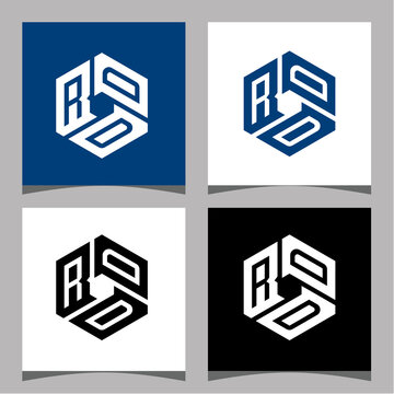 Creative initial letter RDD logo design concept