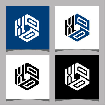 Creative initial letter XDD logo design concept