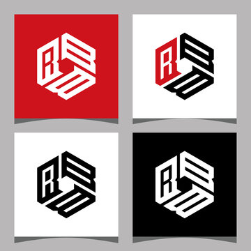 Creative initial letter RBB logo design concept
