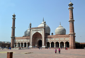 Fototapeta na wymiar India, Delhi, JAMA Masjid, mosque