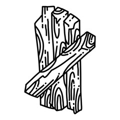 Palo Santo. Holy wood tree aroma sticks from Latin America. Smudge burning incense bundle flat style stock vector image