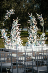 flower decoration outdoor wedding ceremony
