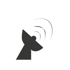 image of radar, communication on a white background vector