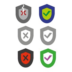 picture of a shield on a white background, vector