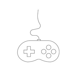Game console picture on white background