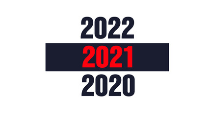 2021 Happy New Year elegant greeting card illustration