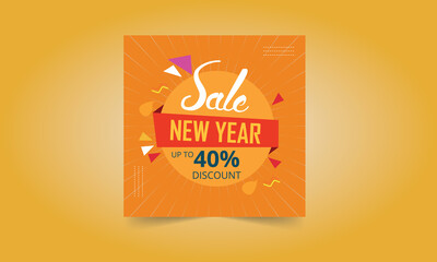 Happy New Year Vector illustration with gold lettering for poster, invitation card, flyer, banner.
