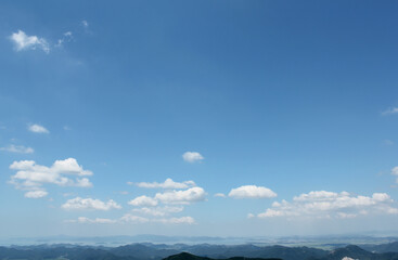 mountains and the beautiful blue sky