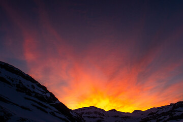 Abendstimmung am Gemmipass, Leukerbad, Schweiz