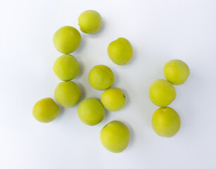 An image of Fruit of plum isolated white background.