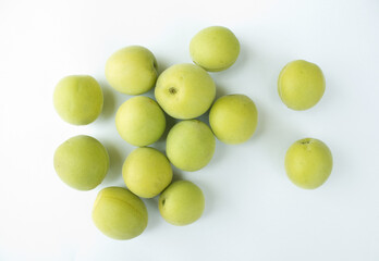 An image of Fruit of plum isolated white background.