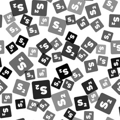 Black Bingo icon isolated seamless pattern on white background. Lottery tickets for american bingo game. Vector.