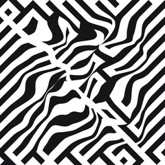 Abstract flow lines background . Fluid wavy shape .Striped linear seamless pattern . Music sound wave . Vector illustration