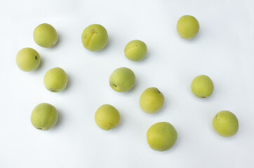 An image of Fruit of plum isolated white background.