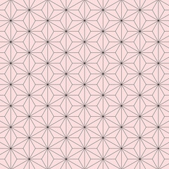 麻の葉模様　黒&times;ピンク　7