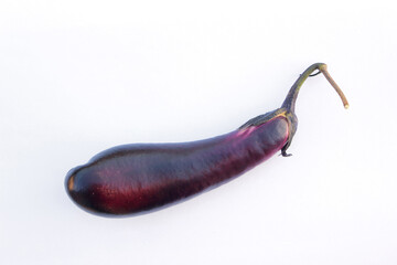 Fresh eggplant isolated on white background.