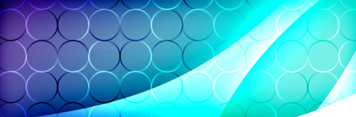 Fluid gradient neon color waves, vector abstract background