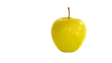 Fresh green apple isolated on  white background.
