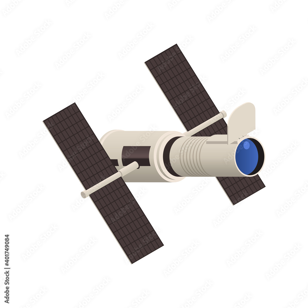 Sticker satellite vector illustration